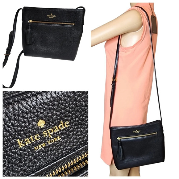 Kate Spade Chester Street Dessi Black leather crossbody purse bag. Like new.